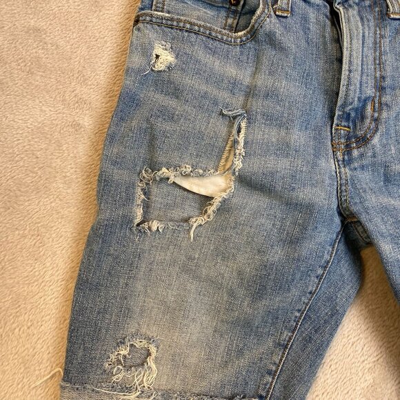 American Eagle Womans Shorts Size 28 Core Flex Distressed Denim Destroyed - Picture 10 of 13